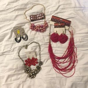 Mixed Pink Costume Jewelry